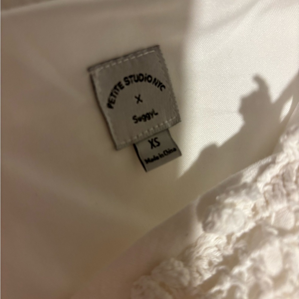Petite Studio White Lace-Trim Maxi Dress - Picture 3 of 3